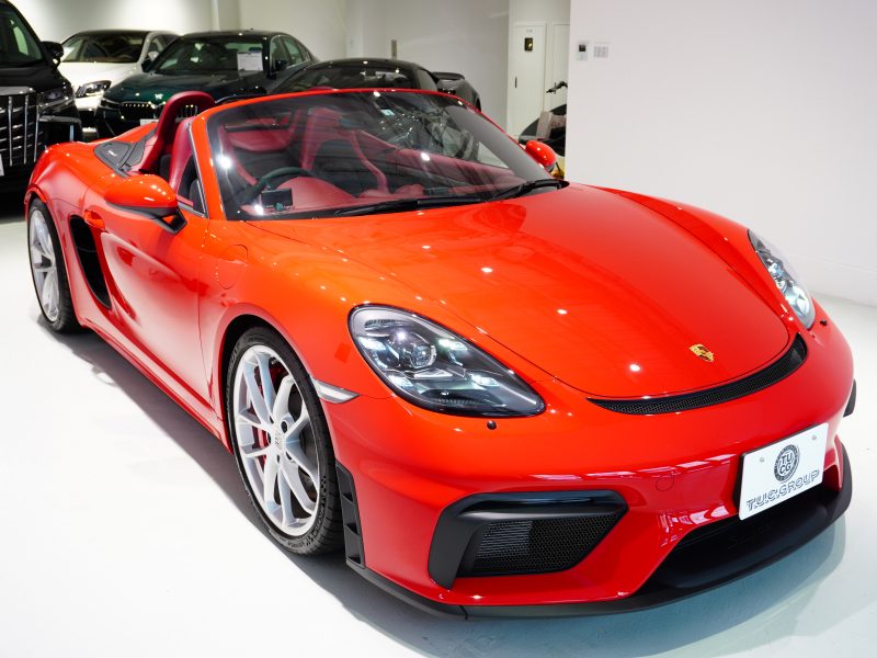 ポルシェ 718スパイダー PDK 正規D車 ｽﾊﾟｲﾀﾞｰｸﾗｼｯｸｲﾝﾃﾘｱ 18Wayｽﾎﾟｰﾂｼｰﾄ PCMﾅﾋﾞ Bｶﾒﾗ PASM ｽﾎﾟｴｸﾞ 20ｲﾝﾁ718ｽﾊﾟｲﾀﾞｰAW 新車保証付