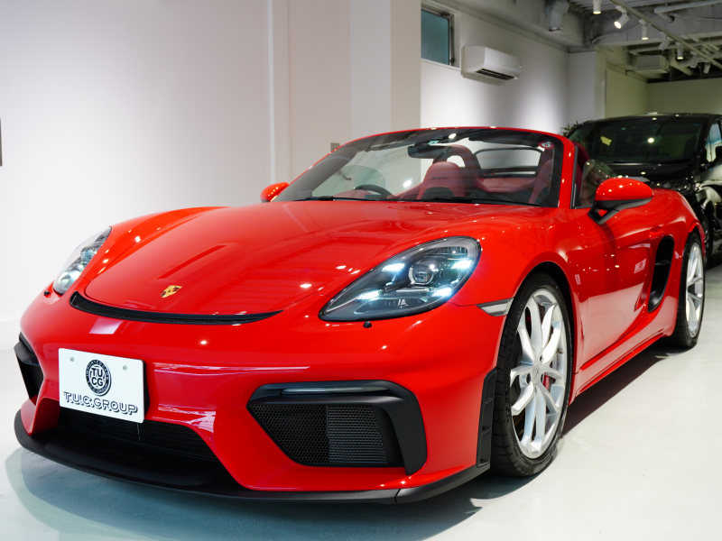 ポルシェ 718スパイダー PDK 正規D車 ｽﾊﾟｲﾀﾞｰｸﾗｼｯｸｲﾝﾃﾘｱ 18Wayｽﾎﾟｰﾂｼｰﾄ PCMﾅﾋﾞ Bｶﾒﾗ PASM ｽﾎﾟｴｸﾞ 20ｲﾝﾁ718ｽﾊﾟｲﾀﾞｰAW 新車保証付