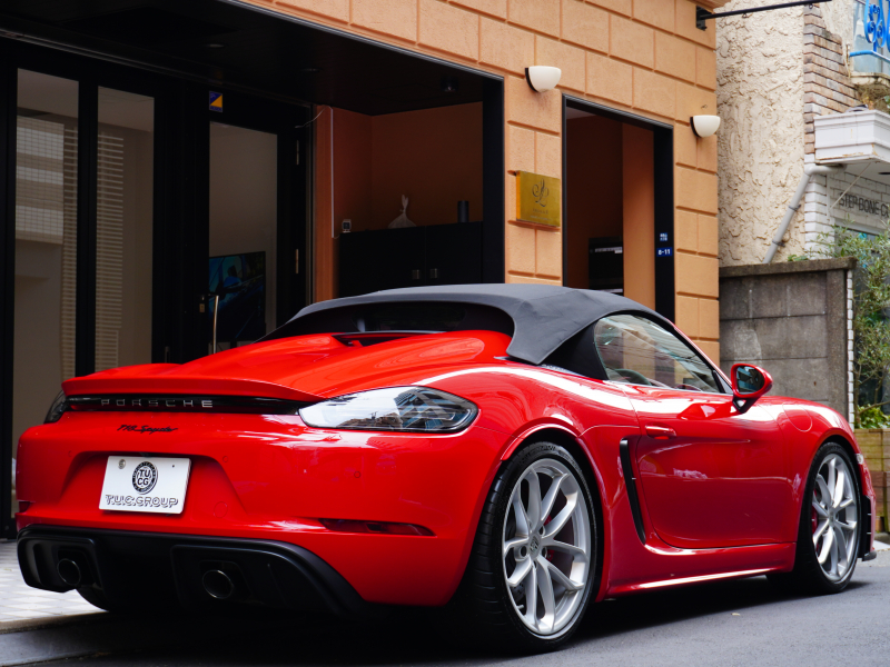 ポルシェ 718スパイダー PDK 正規D車 ｽﾊﾟｲﾀﾞｰｸﾗｼｯｸｲﾝﾃﾘｱ 18Wayｽﾎﾟｰﾂｼｰﾄ PCMﾅﾋﾞ Bｶﾒﾗ PASM ｽﾎﾟｴｸﾞ 20ｲﾝﾁ718ｽﾊﾟｲﾀﾞｰAW 新車保証付