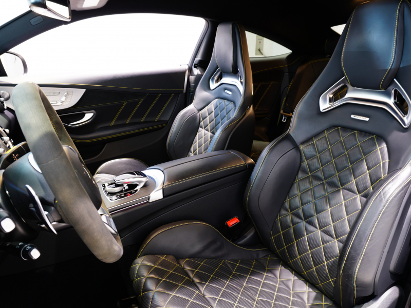 AMG Cクラス C63S クーペ Edition1 レーダーSP 特別仕様車 510ps 左H 専用ナッパシート ナビTV ブルメスター ハンズフリーA パフォーマンスEX パフォーマンスステアリング 専用イエローステッチインテリア 専用19/20AW