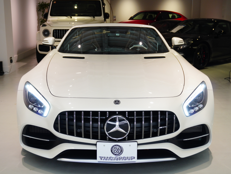 AMG GT ﾛｰﾄﾞｽﾀｰ AMGﾊﾟﾌｫｰﾏﾝｽｼｰﾄPKG　正規D車 ﾍﾞｰｼﾞｭ幌 右H ﾏﾛﾝ革 ｼｰﾄﾋｰﾀｰ&ﾍﾞﾝﾁﾚｰﾀｰ 純正ﾅﾋﾞTV ﾌﾙｾｸﾞ Bｶﾒﾗ ｶｰﾎﾞﾝｽﾃｯﾌﾟ LEDﾗｲﾄ 19/20ｲﾝﾁAW　2年保証