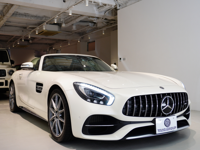 AMG GT ﾛｰﾄﾞｽﾀｰ AMGﾊﾟﾌｫｰﾏﾝｽｼｰﾄPKG　正規D車 ﾍﾞｰｼﾞｭ幌 右H ﾏﾛﾝ革 ｼｰﾄﾋｰﾀｰ&ﾍﾞﾝﾁﾚｰﾀｰ 純正ﾅﾋﾞTV ﾌﾙｾｸﾞ Bｶﾒﾗ ｶｰﾎﾞﾝｽﾃｯﾌﾟ LEDﾗｲﾄ 19/20ｲﾝﾁAW　2年保証