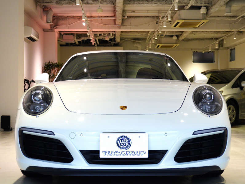 ポルシェ 911(Type991.2) ｶﾚﾗ4 ｽﾎﾟｰﾂｸﾛﾉPKG　右H ﾌﾙﾚｻﾞｰﾂｰﾄﾝｲﾝﾃﾘｱ 赤革 純正PCMﾅﾋﾞ CarPlay Bｶﾒﾗ ﾊﾟｰｸｱｼｽﾄ ｶﾚﾗS20AW　2年保証付