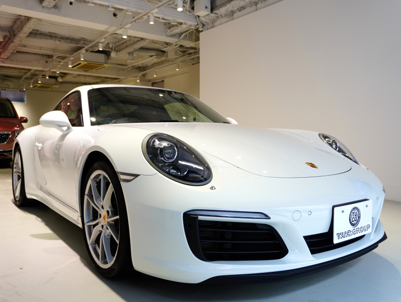 ポルシェ 911(Type991.2) ｶﾚﾗ4 ｽﾎﾟｰﾂｸﾛﾉPKG　右H ﾌﾙﾚｻﾞｰﾂｰﾄﾝｲﾝﾃﾘｱ 赤革 純正PCMﾅﾋﾞ CarPlay Bｶﾒﾗ ﾊﾟｰｸｱｼｽﾄ ｶﾚﾗS20AW　2年保証付