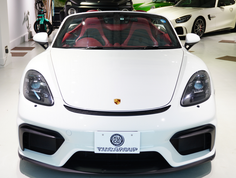 ポルシェ 718スパイダー 4.0 6MT　正規D車 ｽﾎﾟｰﾂｸﾛﾉP ｽﾊﾟｲﾀﾞｰｸﾗｼｯｸｲﾝﾃﾘｱ 18Wayｽﾎﾟｰﾂｼｰﾄ PCMﾅﾋﾞ Bｶﾒﾗ PASM ｽﾎﾟｴｸﾞ 20ｲﾝﾁ718ｽﾊﾟｲﾀﾞｰAW 新車保証付