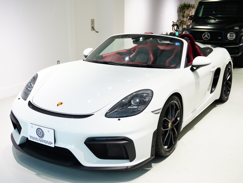 ポルシェ 718スパイダー 4.0 6MT　正規D車 ｽﾎﾟｰﾂｸﾛﾉP ｽﾊﾟｲﾀﾞｰｸﾗｼｯｸｲﾝﾃﾘｱ 18Wayｽﾎﾟｰﾂｼｰﾄ PCMﾅﾋﾞ Bｶﾒﾗ PASM ｽﾎﾟｴｸﾞ 20ｲﾝﾁ718ｽﾊﾟｲﾀﾞｰAW 新車保証付