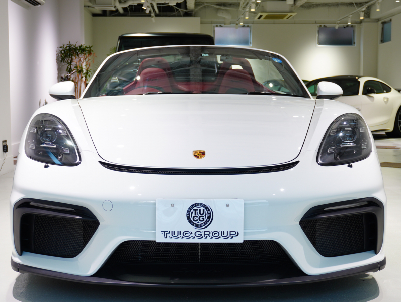 ポルシェ 718スパイダー 4.0 6MT　正規D車 ｽﾎﾟｰﾂｸﾛﾉP ｽﾊﾟｲﾀﾞｰｸﾗｼｯｸｲﾝﾃﾘｱ 18Wayｽﾎﾟｰﾂｼｰﾄ PCMﾅﾋﾞ Bｶﾒﾗ PASM ｽﾎﾟｴｸﾞ 20ｲﾝﾁ718ｽﾊﾟｲﾀﾞｰAW 新車保証付