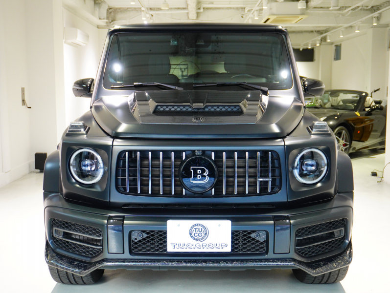 AMG Gクラス G63 AMG Editionマットブラック 正規D車 限定車 左H 専用黒革 サンルーフ 純正ナビTV Burmester AMGパフォーマンスEX ナイトPKG AMG22インチAW BRABUSボンネットドーム  カーボンFリップ 2年保証