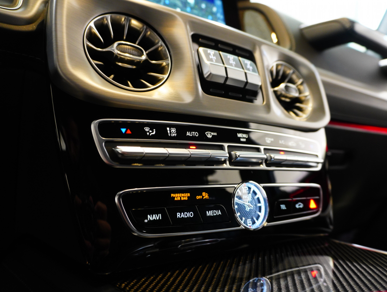 AMG Gクラス G63 AMG Editionマットブラック 正規D車 限定車 左H 専用黒革 サンルーフ 純正ナビTV Burmester AMGパフォーマンスEX ナイトPKG AMG22インチAW BRABUSボンネットドーム  カーボンFリップ 2年保証