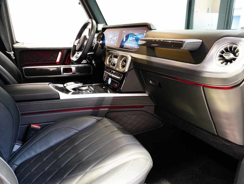 AMG Gクラス G63 AMG Editionマットブラック 正規D車 限定車 左H 専用黒革 サンルーフ 純正ナビTV Burmester AMGパフォーマンスEX ナイトPKG AMG22インチAW BRABUSボンネットドーム  カーボンFリップ 2年保証