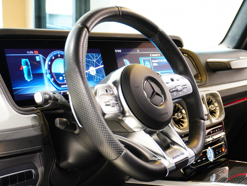 AMG Gクラス G63 AMG Editionマットブラック 正規D車 限定車 左H 専用黒革 サンルーフ 純正ナビTV Burmester AMGパフォーマンスEX ナイトPKG AMG22インチAW BRABUSボンネットドーム  カーボンFリップ 2年保証