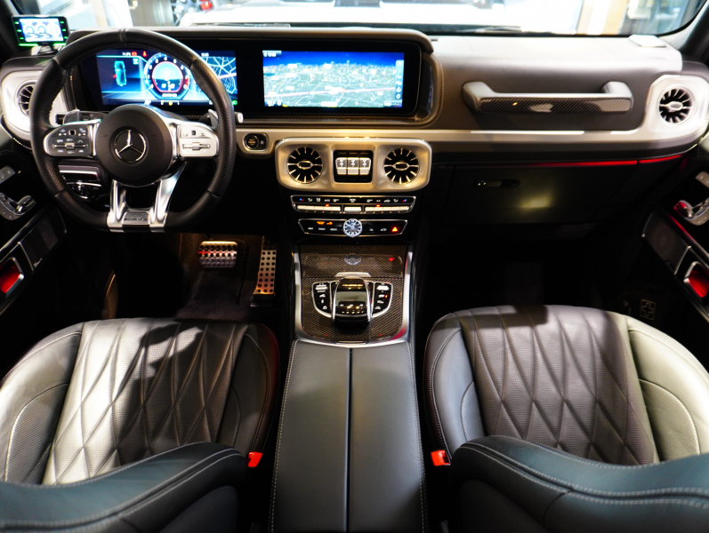 AMG Gクラス G63 AMG Editionマットブラック 正規D車 限定車 左H 専用黒革 サンルーフ 純正ナビTV Burmester AMGパフォーマンスEX ナイトPKG AMG22インチAW BRABUSボンネットドーム  カーボンFリップ 2年保証