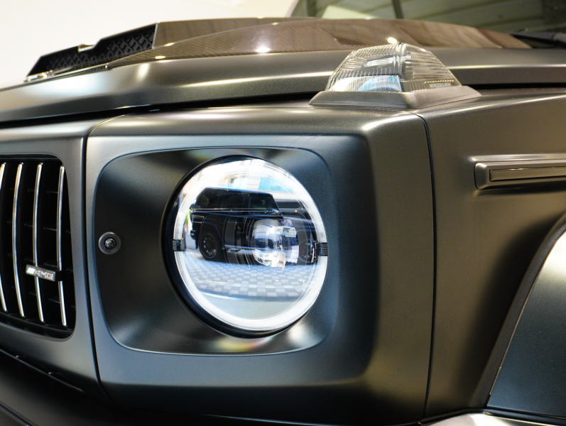 AMG Gクラス G63 AMG Editionマットブラック 正規D車 限定車 左H 専用黒革 サンルーフ 純正ナビTV Burmester AMGパフォーマンスEX ナイトPKG AMG22インチAW BRABUSボンネットドーム  カーボンFリップ 2年保証