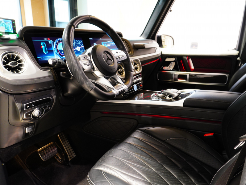 AMG Gクラス G63 AMG Editionマットブラック 正規D車 限定車 左H 専用黒革 サンルーフ 純正ナビTV Burmester AMGパフォーマンスEX ナイトPKG AMG22インチAW BRABUSボンネットドーム  カーボンFリップ 2年保証