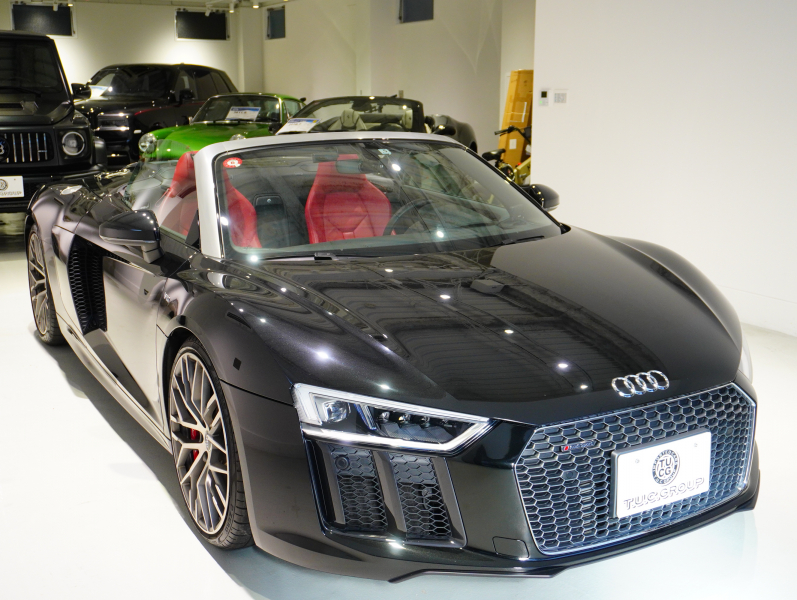 アウディ R8 ｽﾊﾟｲﾀﾞｰ 5.2 FSI V10 Quattro　正規D車 左H ﾚｯﾄﾞﾌｧｲﾝﾅｯﾊﾟﾚｻﾞｰｽﾎﾟｰﾂｼｰﾄ ﾌﾙﾚｻﾞｰﾄﾘﾑ 純正MMIﾅﾋﾞ ﾊﾞｰﾁｬﾙｺｯｸﾋﾟｯﾄ OP20ｲﾝﾁAW　2年保証