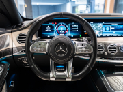 AMG Sクラス S63 4MATIC+ long AMGダイナミック&ショーファー&レーダーPKG 後期モデル 左H MEコネ ポーセレン革 パノラマSR ナビTV フルセグ CarPlay HUD ベンチレーター リアエンタ 社外マフラー 2年保証付