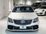 AMG Sクラス S63 4MATIC+ long AMGダイナミック&ショーファー&レーダーPKG 後期モデル 左H MEコネ ポーセレン革 パノラマSR ナビTV フルセグ CarPlay HUD ベンチレーター リアエンタ 社外マフラー 2年保証付
