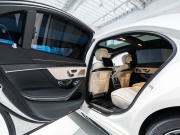 AMG Sクラス S63 4MATIC+ long AMGダイナミック&ショーファー&レーダーPKG 後期モデル 左H MEコネ ポーセレン革 パノラマSR ナビTV フルセグ CarPlay HUD ベンチレーター リアエンタ 社外マフラー 2年保証付