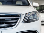 AMG Sクラス S63 4MATIC+ long AMGダイナミック&ショーファー&レーダーPKG 後期モデル 左H MEコネ ポーセレン革 パノラマSR ナビTV フルセグ CarPlay HUD ベンチレーター リアエンタ 社外マフラー 2年保証付