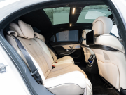 AMG Sクラス S63 4MATIC+ long AMGダイナミック&ショーファー&レーダーPKG 後期モデル 左H MEコネ ポーセレン革 パノラマSR ナビTV フルセグ CarPlay HUD ベンチレーター リアエンタ 社外マフラー 2年保証付