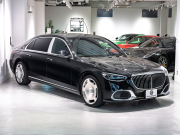 メルセデスマイバッハ Sクラス S580 4MATIC ファーストクラス&ドライバーズPKG 正規D車 1オーナー 4人乗り 黒革 パノラマSR リアアクスル MBUX AR Burmester ARヘッドアップ 専用20インチAW