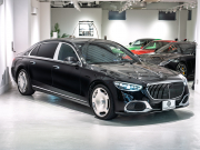 メルセデスマイバッハ Sクラス S580 4MATIC ファーストクラス&ドライバーズPKG 正規D車 1オーナー 4人乗り 黒革 パノラマSR リアアクスル MBUX AR Burmester ARヘッドアップ 専用20インチAW