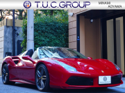 フェラーリ 488スパイダー F1 DCT　正規ﾃﾞｨｰﾗｰ車 ROSSOCORSA×CREMAﾚｻﾞｰ  20ｲﾝﾁ鍛造AW 電動ｼｰﾄ JBLｻｳﾝﾄﾞ ｶｰﾎﾞﾝｲﾝﾃﾘｱ ﾌﾛﾝﾄﾘﾌﾀｰ CCM SCM2