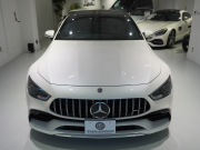 AMG GT 4ドアクーペ GT43 4MATIC+ AMG RIDE CONTROL+ PKG 1オーナー 右H Meコネクト HUD Pスタ 黒革 パノラマSR MBUXナビTV ベンチレーター ダイナミックシート ブルメスター ハンズフリーA AIRマチック 新車保証継承可