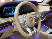 AMG Sクラス S63 4MATIC+ ロング AMGダイナミック&レーダーP 左H ブラウン&ベージュインテリア パノラマR HDDナビTV  エアサス AMG20インチAW 2年保証付